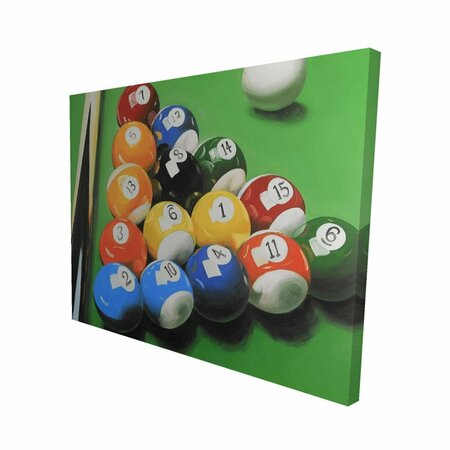 FONDO 16 x 20 in. Pool Table with Ball Formation-Print on Canvas FO3337511